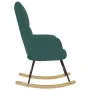 Silla mecedora de tela verde oscura de , Mecedoras - Ref: Foro24-4016794, Precio: 118,46 €, Descuento: %
