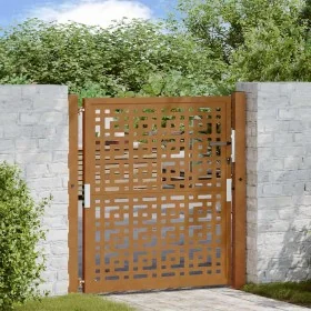 Puerta de jardín diseño en cruz de acero desgastado 105x105 cm by , garden gates - Ref: Foro24-4101004, Price: 167,45 €, Disc...