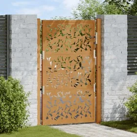Puerta de jardín diseño de hojas de acero desgastado 105x155 cm von , Gartentore - Ref: Foro24-4100966, Preis: 215,94 €, Raba...