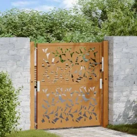 Puerta de jardín diseño de hojas de acero desgastado 105x105 cm von , Gartentore - Ref: Foro24-4100964, Preis: 167,45 €, Raba...