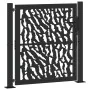 Puerta de jardín negra con diseño de carril de acero 105x106 cm by , garden gates - Ref: Foro24-4100979, Price: 160,86 €, Dis...