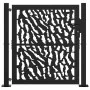 Puerta de jardín negra con diseño de carril de acero 105x106 cm by , garden gates - Ref: Foro24-4100979, Price: 160,86 €, Dis...