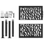 Puerta de jardín negra con diseño de carril de acero 105x106 cm by , garden gates - Ref: Foro24-4100979, Price: 160,86 €, Dis...
