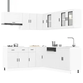 Mueble de cocina Porto blanco 11 piezas madera contrachapada de , Armarios de cocina - Ref: Foro24-3314931, Precio: 730,68 €,...