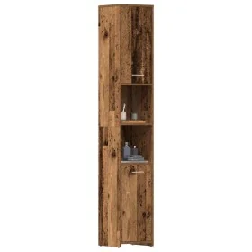 Armario de baño madera de ingeniería envejecida 30x30x183,5 cm de , Muebles de baño - Ref: Foro24-859393, Precio: 94,21 €, De...