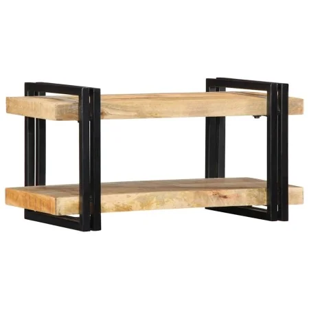 Estante de pared madera maciza de mango 70x33x35 cm de , Almacenamiento para CD y DVD - Ref: Foro24-4017482, Precio: 85,39 €,...