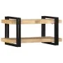 Estante de pared madera maciza de mango 70x33x35 cm de , Almacenamiento para CD y DVD - Ref: Foro24-4017482, Precio: 85,39 €,...