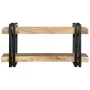 Estante de pared madera maciza de mango 70x33x35 cm de , Almacenamiento para CD y DVD - Ref: Foro24-4017482, Precio: 85,39 €,...