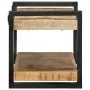 Estante de pared madera maciza de mango 70x33x35 cm de , Almacenamiento para CD y DVD - Ref: Foro24-4017482, Precio: 85,39 €,...