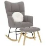 Sillón mecedora con taburete tela gris taupe de , Mecedoras - Ref: Foro24-4016806, Precio: 153,33 €, Descuento: %
