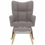 Sillón mecedora con taburete tela gris taupe de , Mecedoras - Ref: Foro24-4016806, Precio: 153,33 €, Descuento: %