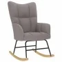 Sillón mecedora con taburete tela gris taupe de , Mecedoras - Ref: Foro24-4016806, Precio: 153,33 €, Descuento: %