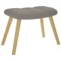 Sillón mecedora con taburete tela gris taupe de , Mecedoras - Ref: Foro24-4016806, Precio: 153,33 €, Descuento: %