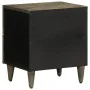 Mesita de noche de madera maciza de mango gris claro 40x33x46cm de , Mesitas de noche - Ref: Foro24-4017790, Precio: 72,25 €,...