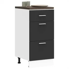 Armario bajo de madera de ingeniería negro 40x46x81,5 cm de , Armarios de cocina - Ref: Foro24-854212, Precio: 86,39 €, Descu...