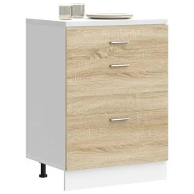 Mueble bajo de cocina de madera de ingeniería de roble sonoma de , Armarios de cocina - Ref: Foro24-854252, Precio: 105,05 €,...