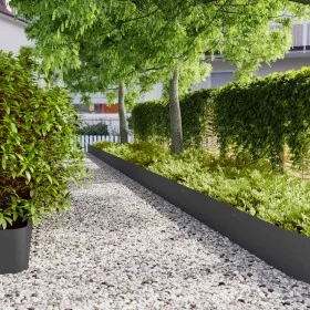 Bordes para césped 20 uds acero laminado frío negro 25x103 cm by , Garden edging and edging - Ref: Foro24-860172, Price: 126,...