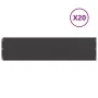 Bordes para césped 20 uds acero laminado frío negro 25x103 cm by , Garden edging and edging - Ref: Foro24-860172, Price: 126,...