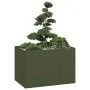 Jardinera acero verde oliva 120x80x80 cm de , Maceteros y jardineras - Ref: Foro24-860790, Precio: 122,06 €, Descuento: %