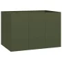 Jardinera acero verde oliva 120x80x80 cm de , Maceteros y jardineras - Ref: Foro24-860790, Precio: 122,06 €, Descuento: %