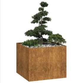 Jardinera oxidada 100x100x80 cm acero corten by , Pots and planters - Ref: Foro24-860828, Price: 154,52 €, Discount: %