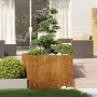 Jardinera oxidada 100x100x80 cm acero corten de , Maceteros y jardineras - Ref: Foro24-860828, Precio: 154,52 €, Descuento: %