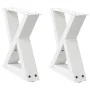 Patas para mesa de centro 2unidades acero blanco 30x(30-31,3)cm de , Patas para mesas - Ref: Foro24-4012677, Precio: 59,35 €,...