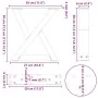 Patas para mesa de centro 2unidades acero blanco 30x(30-31,3)cm de , Patas para mesas - Ref: Foro24-4012677, Precio: 59,35 €,...