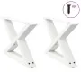 Patas para mesa de centro 2unidades acero blanco 60x(30-31,3)cm de , Patas para mesas - Ref: Foro24-4012689, Precio: 73,43 €,...