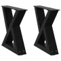 Patas para mesa de centro 2 unidades acero negro 40x(30-31,3)cm de , Patas para mesas - Ref: Foro24-4012680, Precio: 68,79 €,...
