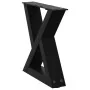 Patas para mesa de centro 2 unidades acero negro 40x(30-31,3)cm de , Patas para mesas - Ref: Foro24-4012680, Precio: 68,79 €,...