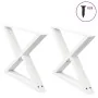 Patas para mesa de centro 2 uds acero blanco 70x(42-43,3) cm de , Patas para mesas - Ref: Foro24-4012713, Precio: 84,52 €, De...