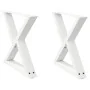 Patas para mesa de centro 2 uds acero blanco 50x(42-43,3) cm de , Patas para mesas - Ref: Foro24-4012705, Precio: 74,55 €, De...