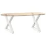 Patas para mesa de centro 2 uds acero blanco 50x(42-43,3) cm de , Patas para mesas - Ref: Foro24-4012705, Precio: 74,55 €, De...
