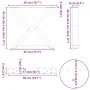 Patas para mesa de centro 2 uds acero blanco 50x(42-43,3) cm de , Patas para mesas - Ref: Foro24-4012705, Precio: 74,55 €, De...