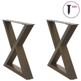 Patas mesa de centro 2 uds acero natural 60x(42-43,3) cm acero de , Patas para mesas - Ref: Foro24-4012711, Precio: 82,98 €, ...