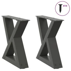 Patas de mesa centro 2 unidades acero antracita 40x(30-31,3) cm de , Patas para mesas - Ref: Foro24-4012682, Precio: 65,97 €,...