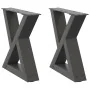 Patas de mesa centro 2 unidades acero antracita 40x(30-31,3) cm de , Patas para mesas - Ref: Foro24-4012682, Precio: 65,97 €,...