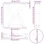 Patas de mesa centro 2 unidades acero antracita 40x(30-31,3) cm de , Patas para mesas - Ref: Foro24-4012682, Precio: 65,97 €,...