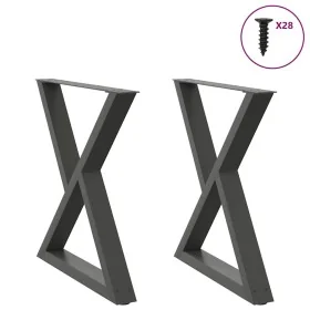 Patas para mesa de comedor 2uds antracita acero 70x(72-73,3) cm de , Patas para mesas - Ref: Foro24-4012726, Precio: 120,43 €...
