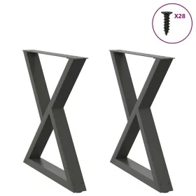 Patas para mesa de comedor 2 uds antracita acero 80x(72-73,3)cm de , Patas para mesas - Ref: Foro24-4012730, Precio: 120,13 €...