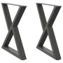 Patas para mesa de comedor 2 uds antracita acero 80x(72-73,3)cm de , Patas para mesas - Ref: Foro24-4012730, Precio: 120,13 €...