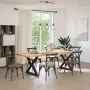 Patas para mesa de comedor 2 uds acero negro 90x(72-73,3) cm de , Patas para mesas - Ref: Foro24-4012732, Precio: 129,77 €, D...