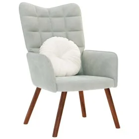 Silla de relajación de terciopelo gris claro de , Sillones - Ref: Foro24-4016810, Precio: 119,21 €, Descuento: %