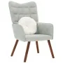 Silla de relajación de terciopelo gris claro de , Sillones - Ref: Foro24-4016810, Precio: 119,21 €, Descuento: %