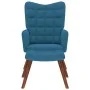 Sillón de relax con reposapiés terciopelo azul by , Armchairs - Ref: Foro24-4016831, Price: 122,34 €, Discount: %