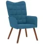Sillón de relax con reposapiés terciopelo azul by , Armchairs - Ref: Foro24-4016831, Price: 122,34 €, Discount: %