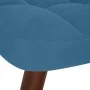Sillón de relax con reposapiés terciopelo azul by , Armchairs - Ref: Foro24-4016831, Price: 122,34 €, Discount: %