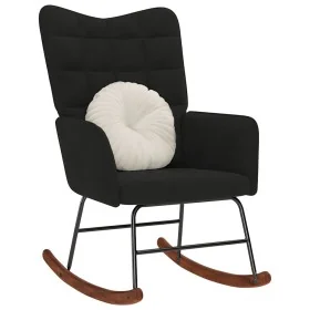 Silla mecedora de terciopelo negro de , Mecedoras - Ref: Foro24-4016838, Precio: 108,88 €, Descuento: %