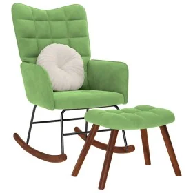 Mecedora con taburete de terciopelo verde claro von , Schaukelstühle - Ref: Foro24-4016846, Preis: 137,64 €, Rabatt: %